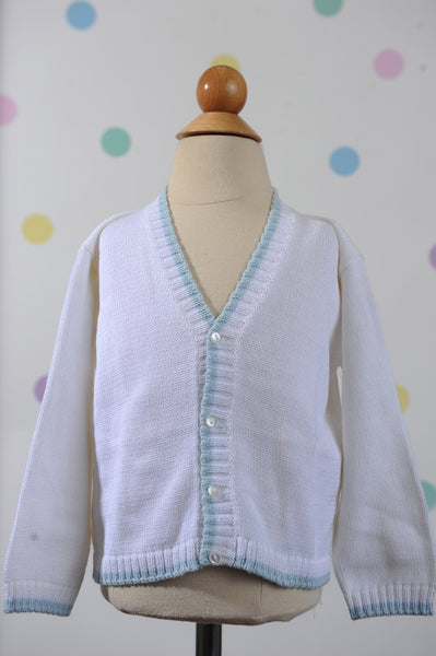 Boy Sweater with Blue Trim