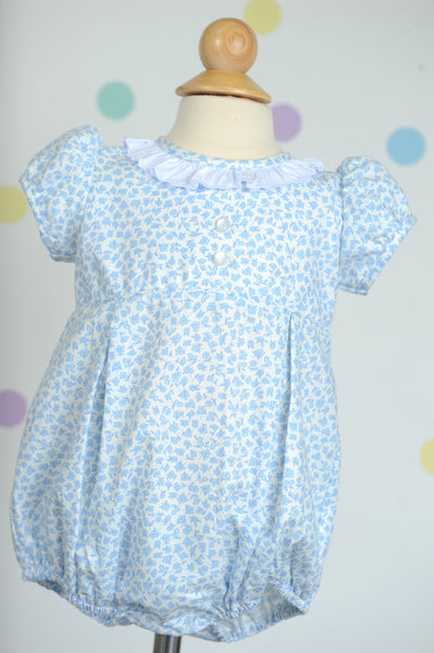 Girl Short Bubble in Blue Flower