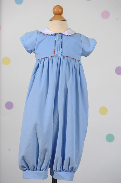 Boy Long Bubble in Blue Corduroy