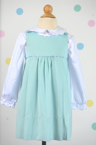 Girl Jumper in Seafoam Corduroy