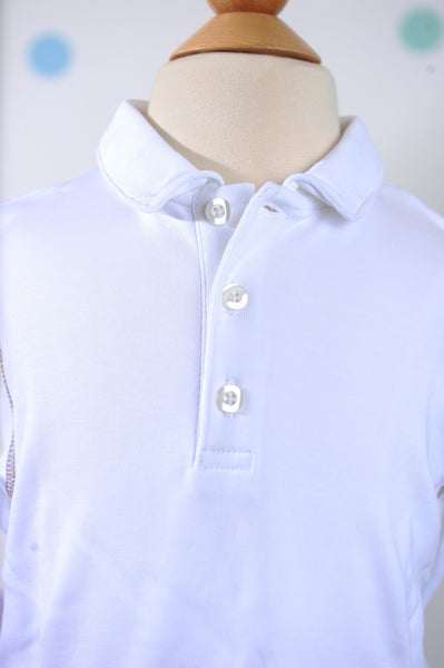 Longsleeve Polo with White Stitching